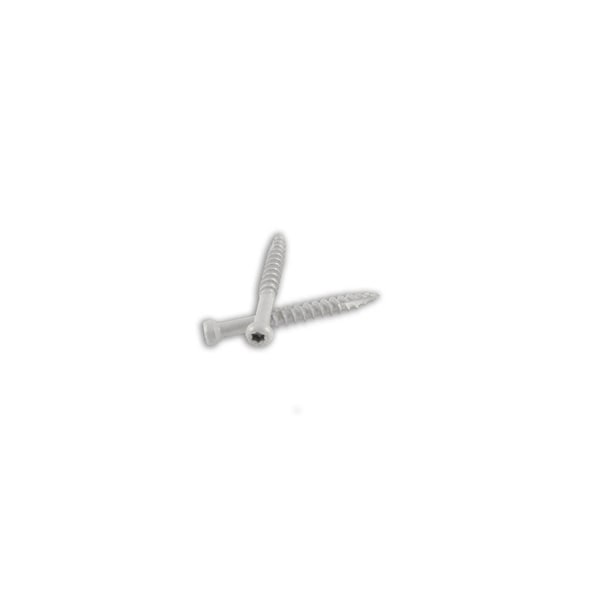 Woodpro No. 7 x 2-1/2in. White Trim Head Wood Construction Screws, T10, 1LB NET WT. Approx 133 pieces TH7X212W-1 - main